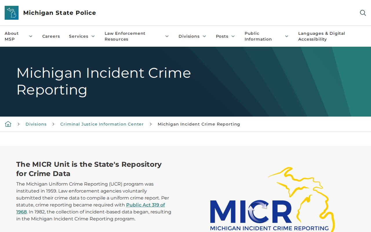 Gaylord criminal records through Michigan incident crime reporting